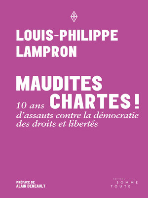 cover image of Maudites chartes